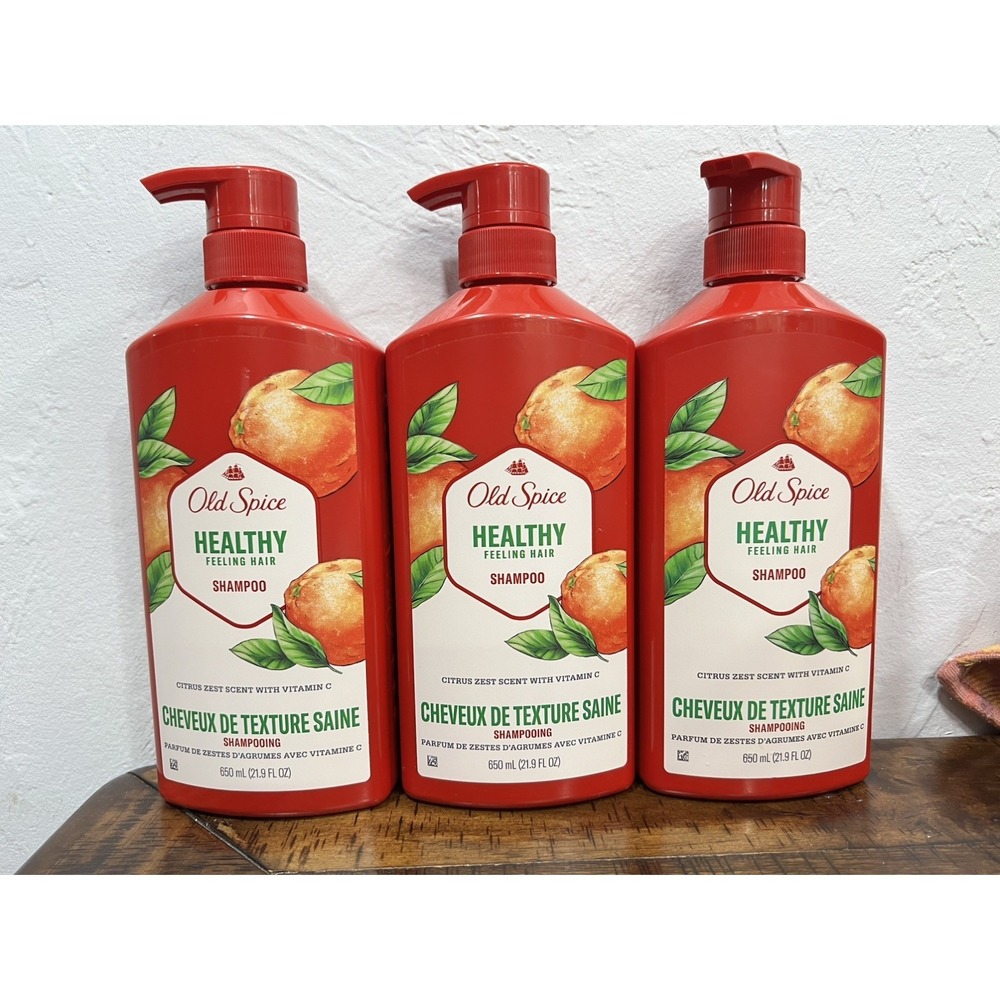 3 pack Old Spice Shampoo 21.9 oz